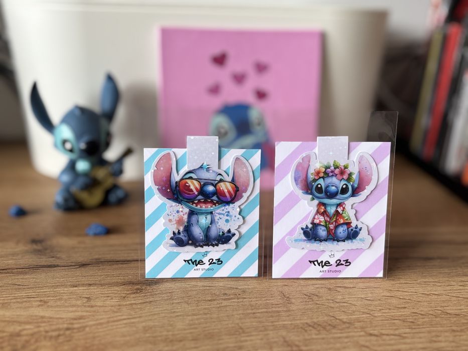 Коледни магнитни книгоразделители Стич