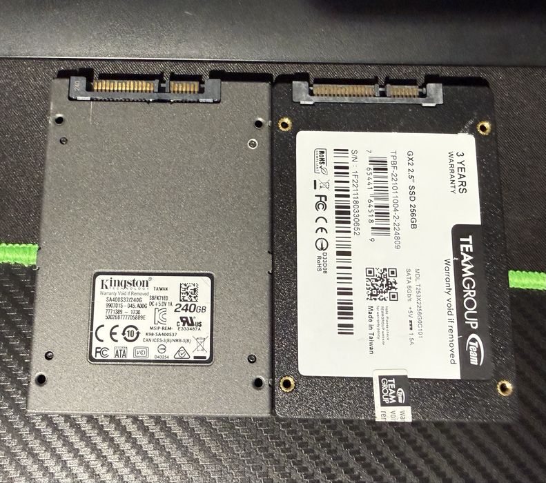 SSD Kingstone и TeamGroup 250GB