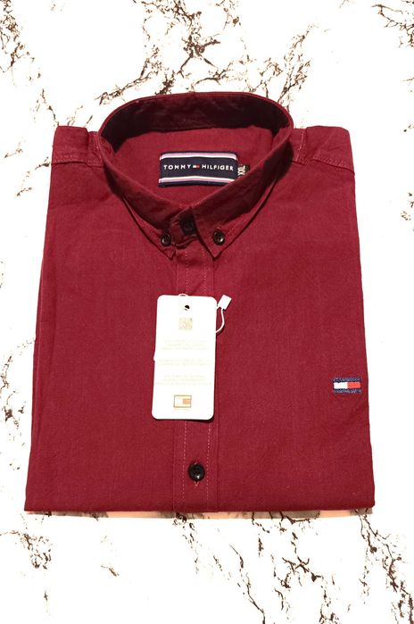 cămașă cu manecă lungă Lacoste 4 culori  si Tommy grena