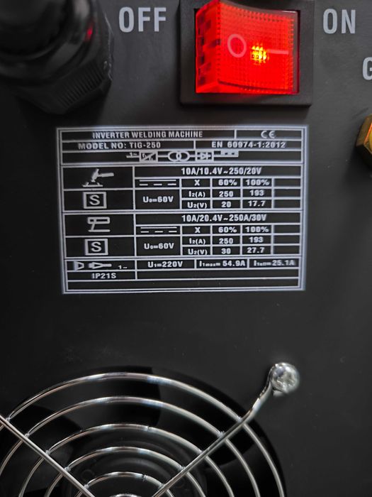 Електрожен инверторен VikiLux TIG/MMA 250A с аргон Yellow