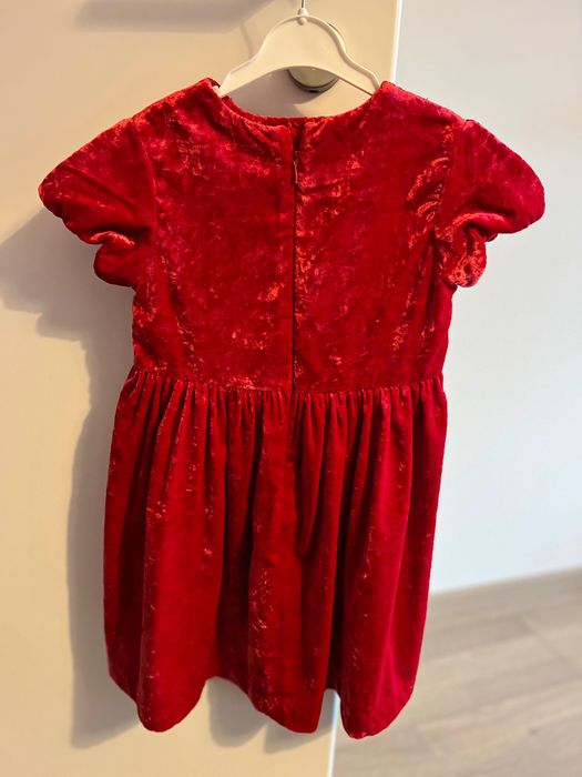 Rochie Mayoral 6 ani, 116 cm, catifea rosie, purtata 1 data