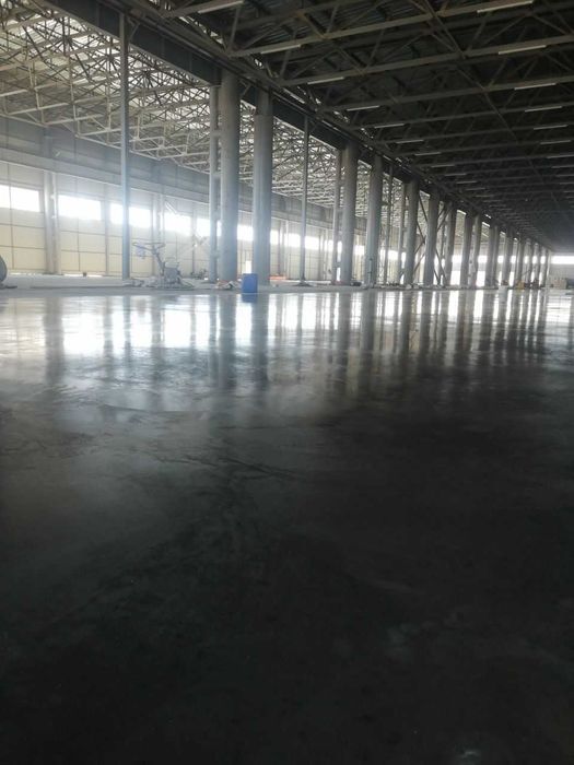 Заливка бетонного пола, приёмка, затирка, шлифовка бетона, топпинг