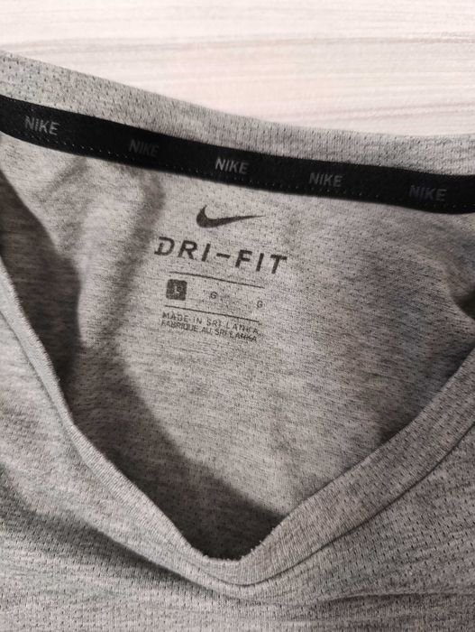 Nike, Спортна тениска Breathe Dri-Fit, Сив меланж, L размер