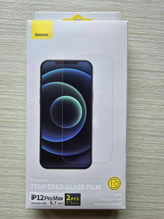 Baseus 2 бр стъклени протектора за Iphone 12 Pro Max