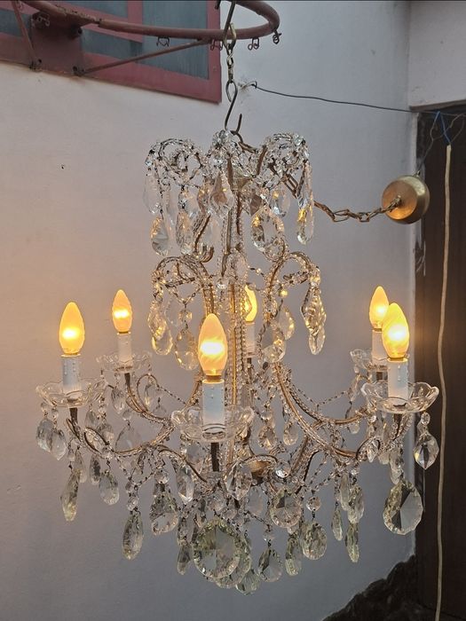 Vand candelabru de cristal  restaurat