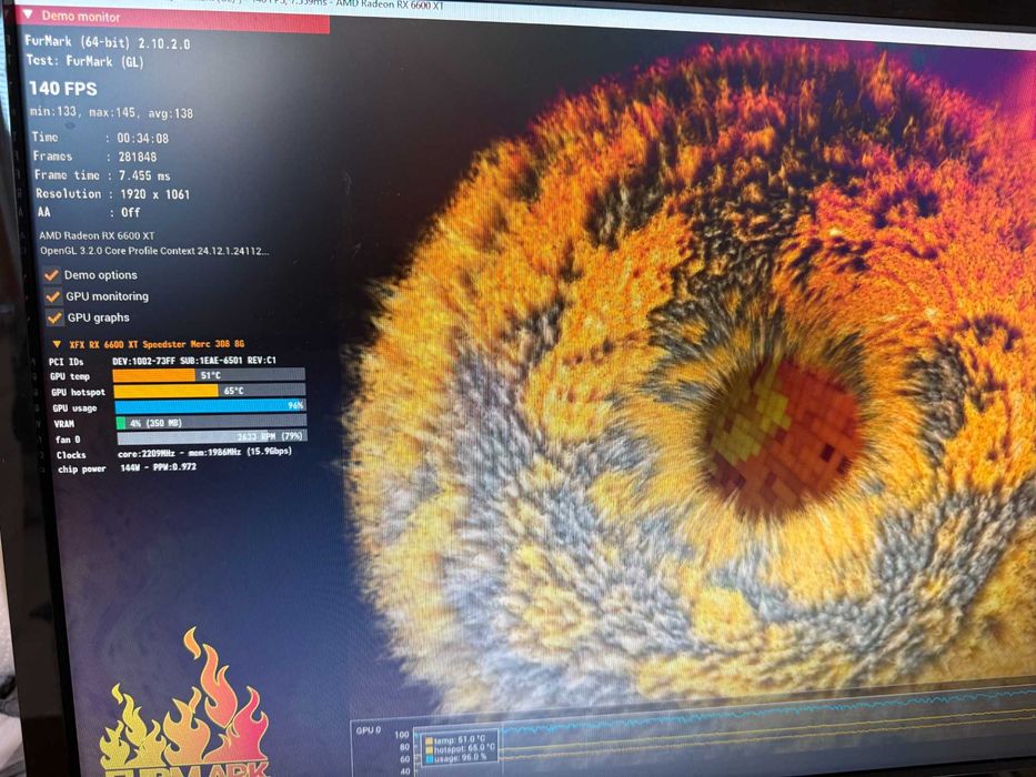 Видеокарта 6600XT XFX Speedster QICK 308. 8Gb DDR6