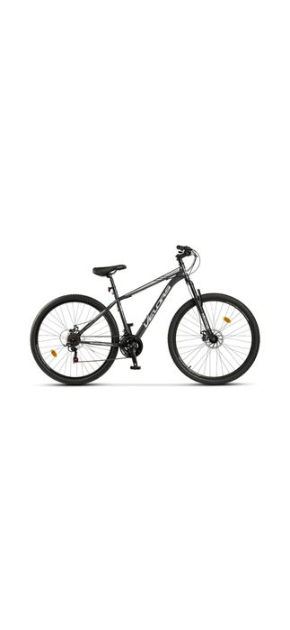 Bicicleta Mountain Bike, Velors Challange, Shimano Tourney 21 viteze, Roti 29 inch, Frane Disc, CSV29/10A, Cadru Gri cu Design Argintiu