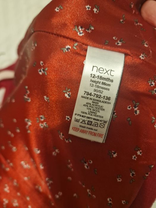 Pachet lot palton rochite  fetite Next