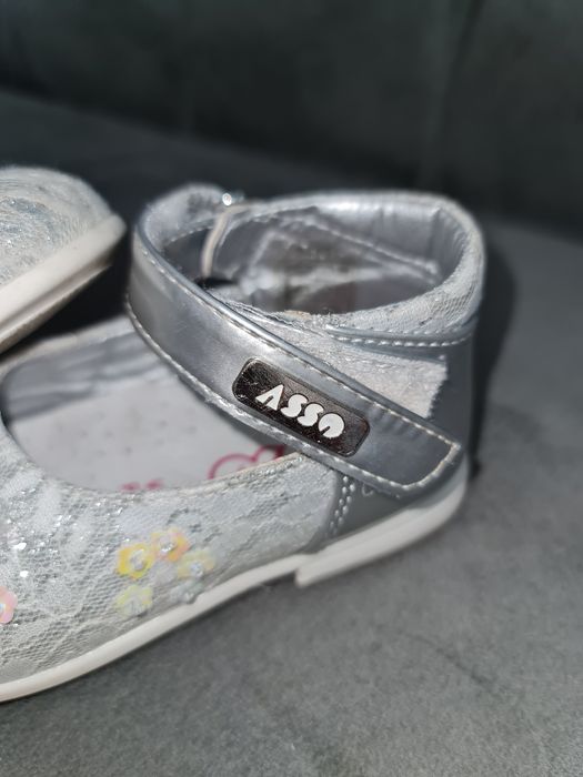 Pantofi fete fetite eleganti ASSO marimea 22 ca NOi