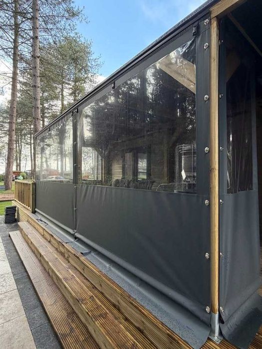Гибкое стекло ПВХ — установка для беседок, террас и открытых помещений