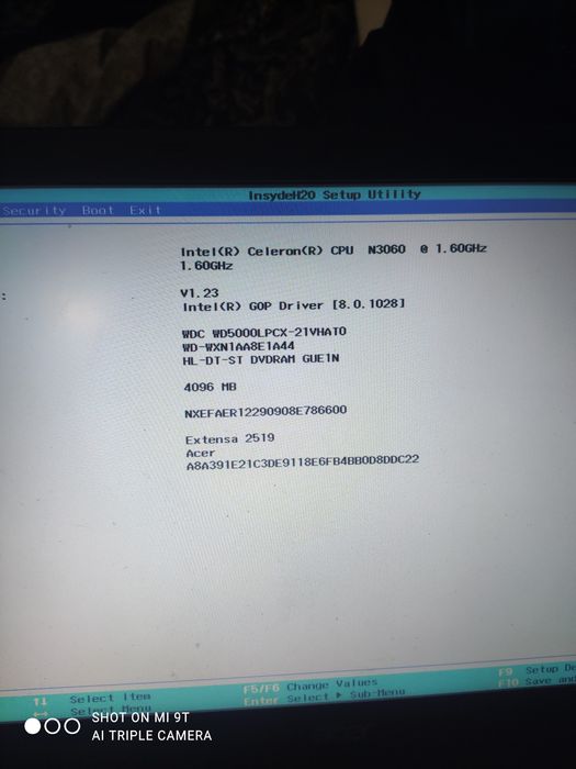 Продам ноутбук acer на запчасти