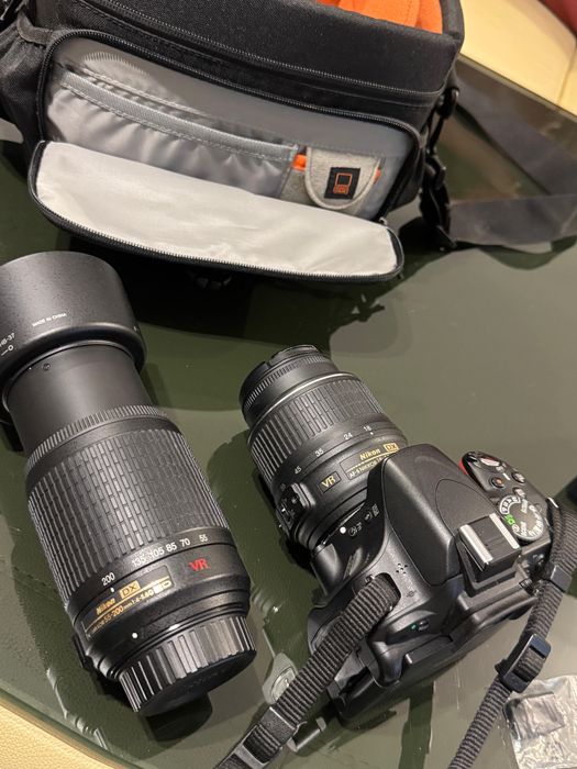 NIKON D5100 Aparat Foto DSLR Kit complet cu 2 Obiective si telecomanda