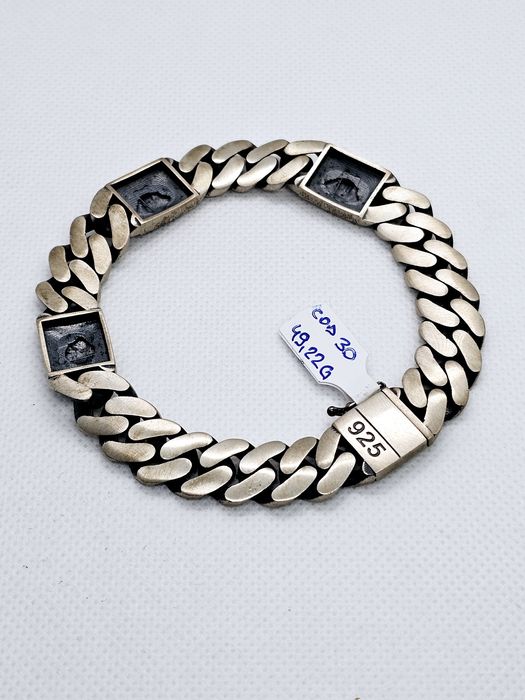 Vand bratara din argint 925 model cuban 49.22 g cod 30