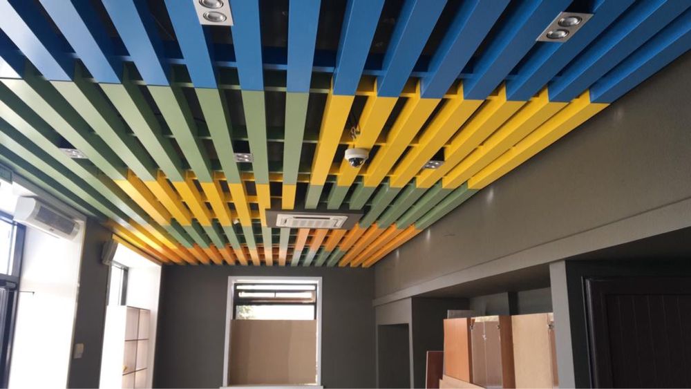 Кубообразный Реечный потолок