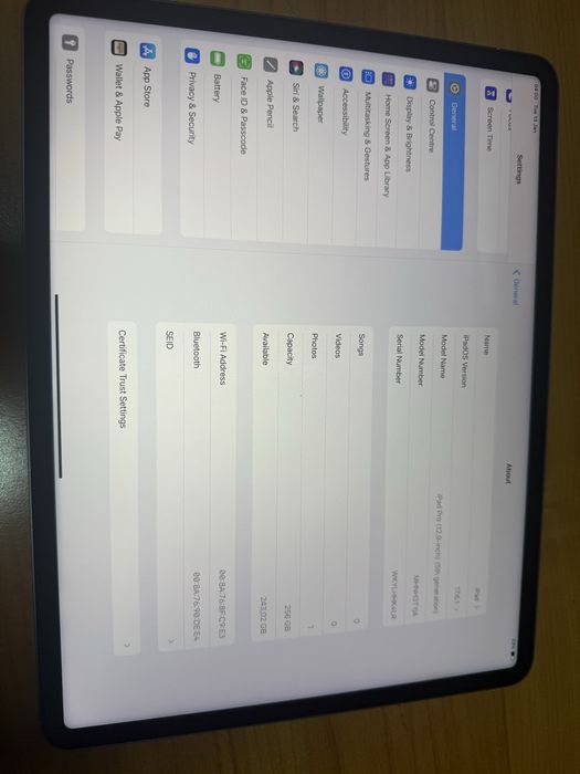 Ipad pro 12.9 inch 5 th generation