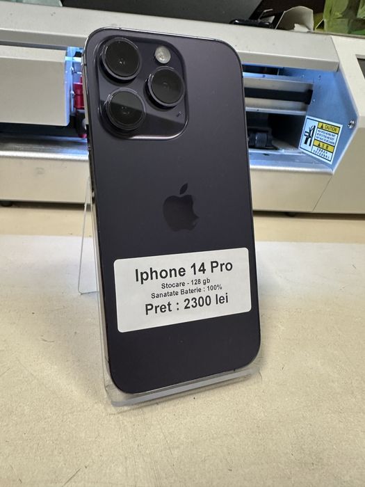 Iphone 14 pro / 128 gb / 100% baterie / folie sticla cadou