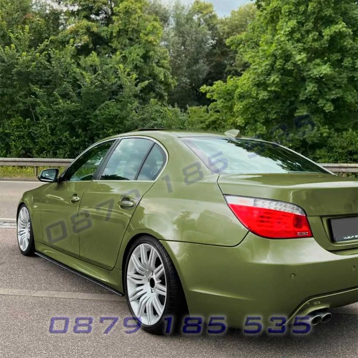 Странични прагове за BMW 5 E60 E61 M Sport M5 2005-2010, черен гланц – DBb144 тунинг добавки бмв м5 е60 е61