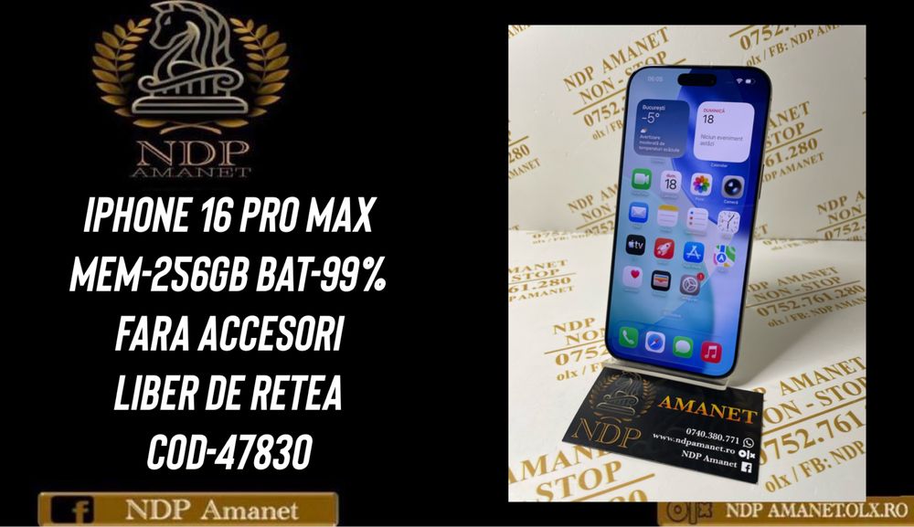 NDP Amanet Braila Iphone 16 Pro Max (47830)