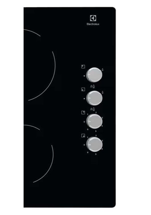 Plita incorporabila Electrolux EGE6172NOK Mixta, 2 Zone Gaz, 2 Zone Vitroceramice, Aprindere electrica, 60 cm, Negru