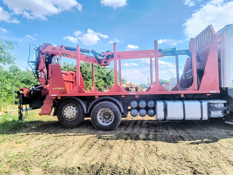 Scania 6x2  cu macara Epsilon Q170