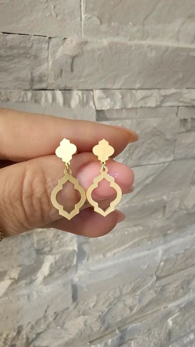 Cercei din aur galben 14 k