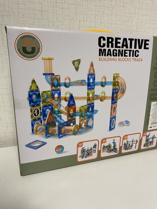 Магнитен конструктор Път с топчета - 108 части