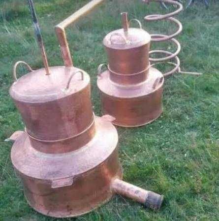 Vand cazan din cupru alimentar pentru tuica/palinca, 80 litri