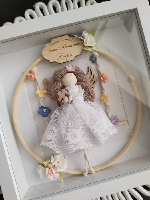 Макраме кукли в рамка