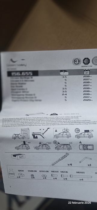 Kit de fixare pentru bare transversale auto