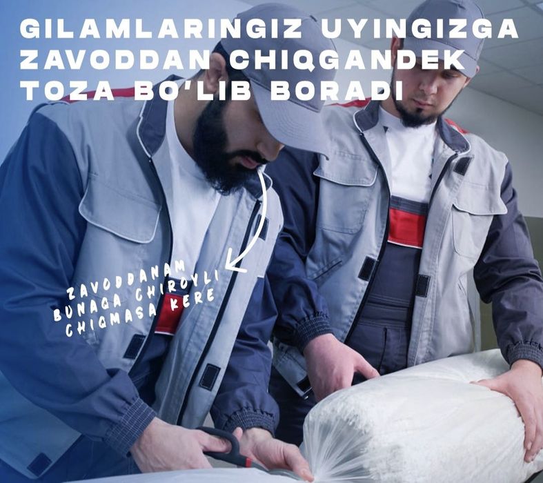 Gilam yuvish+ Olib ketish va yetkazib berish Bepul.