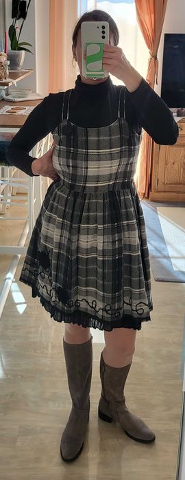 Rochie toamna/ iarna, tip sarafan, Mathilde, material lână, Mar. 38