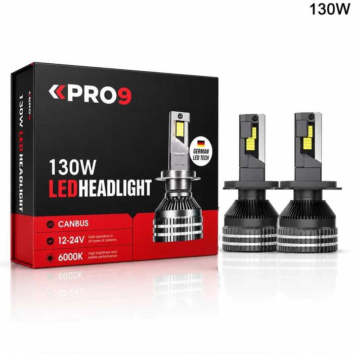 LED крушки H4 130W 6000K 18000lm 12-24V 2 ГОДИНИ ГАРАНЦИЯ