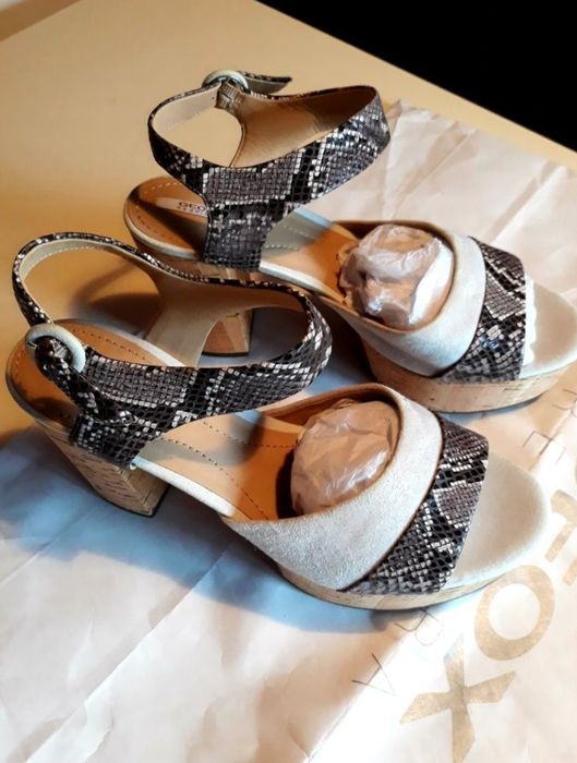 Sandale GEOX Respira dama, noi, din Piele Naturala, Originale!