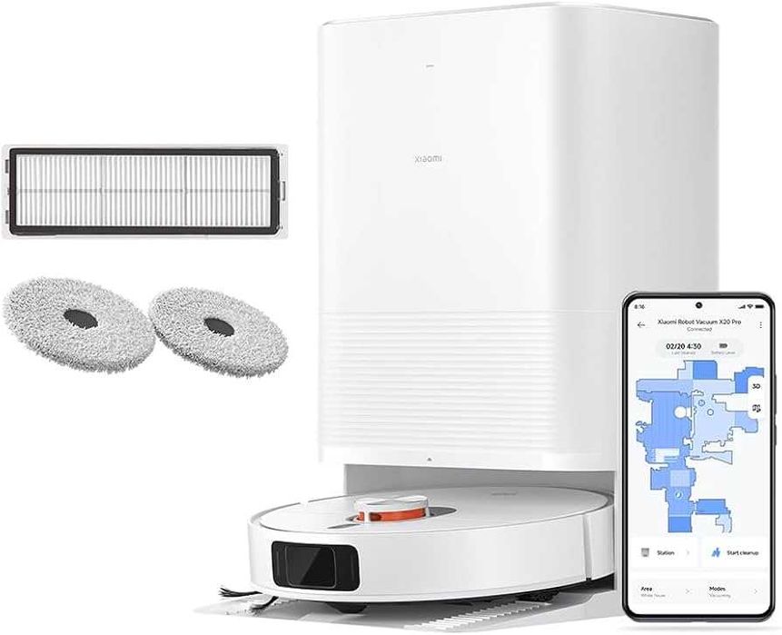 Робот-пылесос Xiaomi Robot Vacuum X20 Pro (EU, белый)