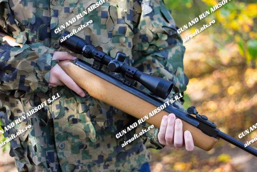 Pusca (MODEL NOU!)~ Sniper Puternic 6mm Cu Arc Airsoft De 5.2 JOULI !!