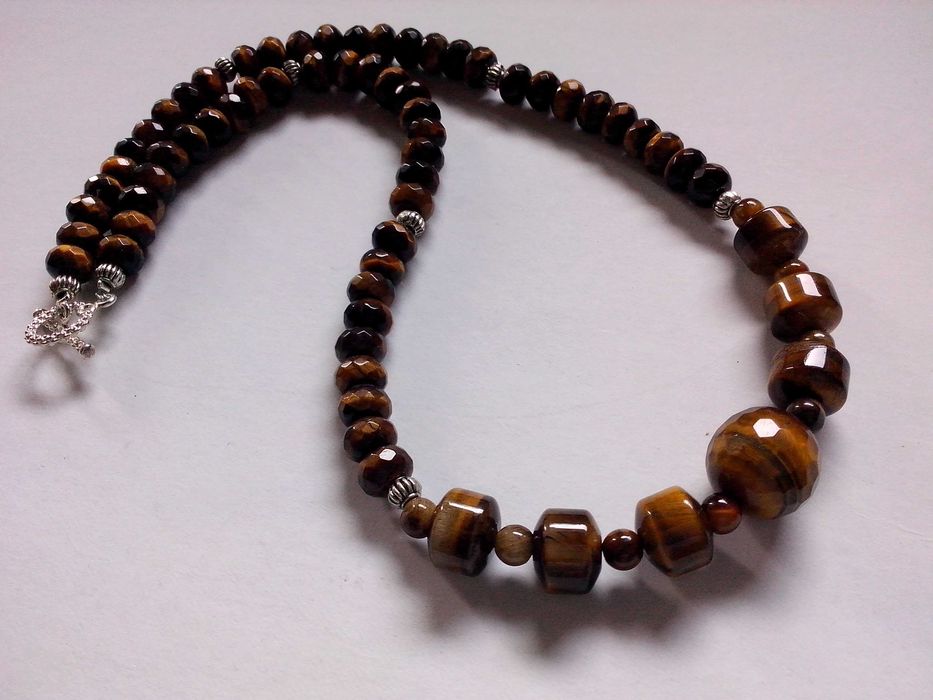 colier pietre naturale ochi de tigru,clasic,elegant