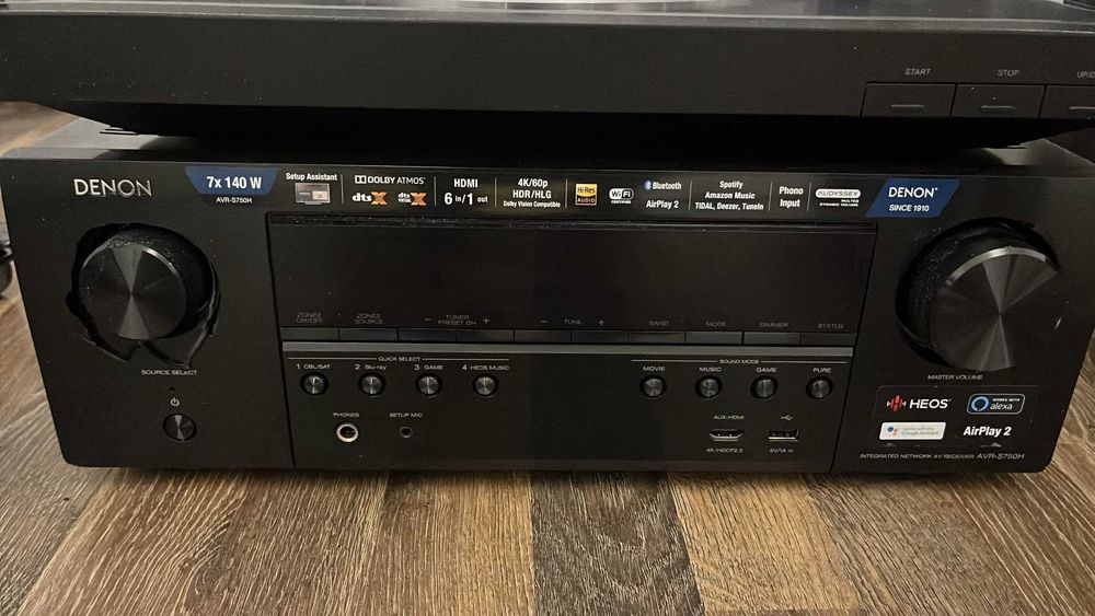 Denon AVR-S750H 7.2 Ch. 75W 4K AV Receiver with HEOS Built-in