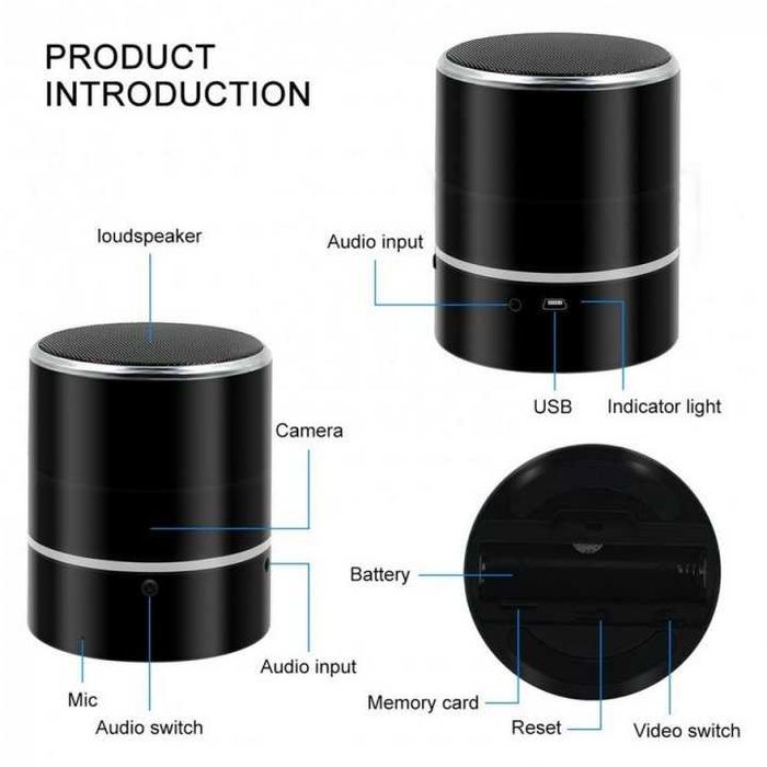 Скрита WIFI камера в Bluetooth колонка, високоговорител Full HD