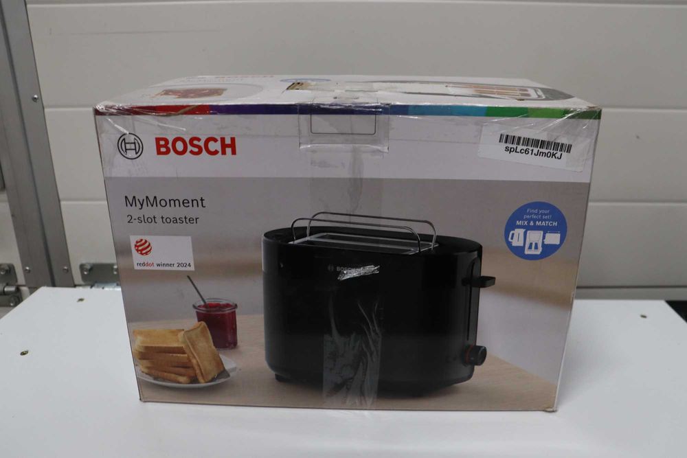 Компактен тостер Bosch MyMoment TAT2M123, вградена приставка за хлебче