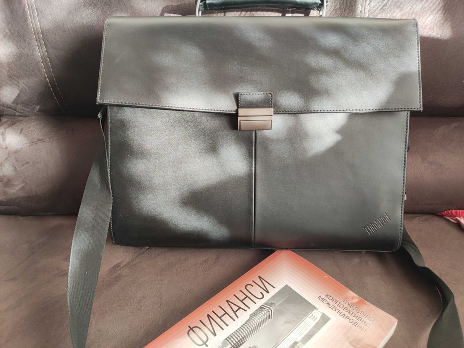 Нова кожена адвокатска чанта с доживотна гаранция