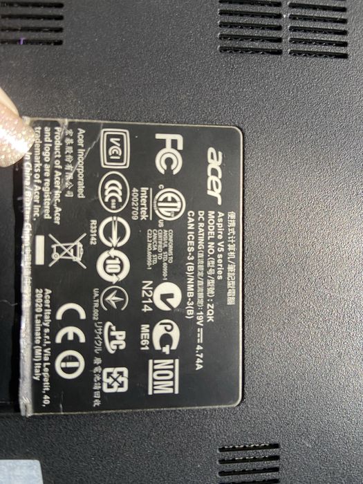 Acer Aspire V5 Series/ Zqk/