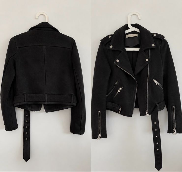 Черно велурено яке Zara