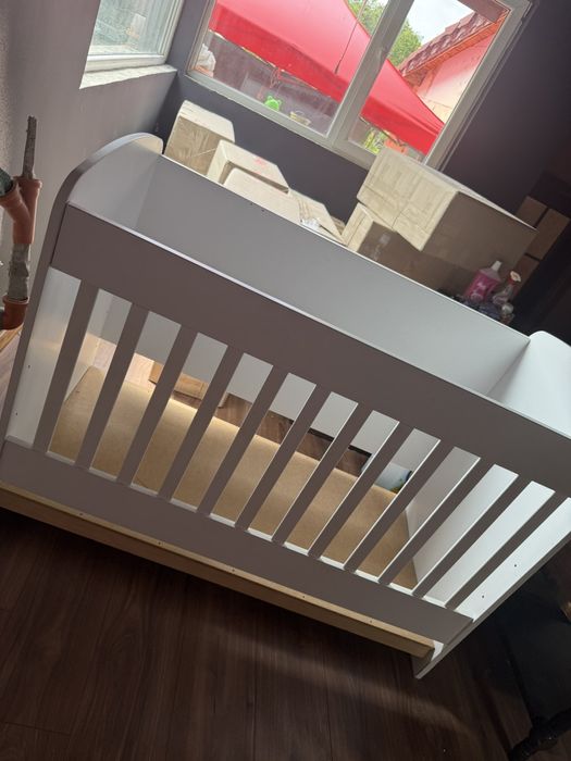 Детска кошара бяла детско легло