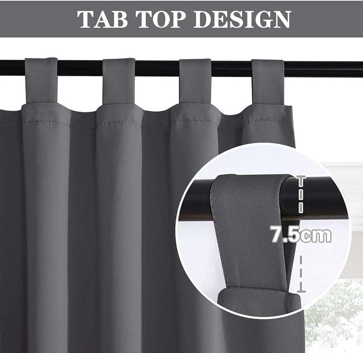 PONY DANCE Комплект от 2 бр. завеси за спалня, непрозрачни