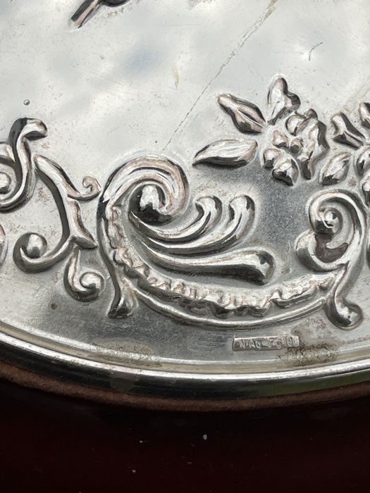 Casete de bijuterii din mahon si argint 925