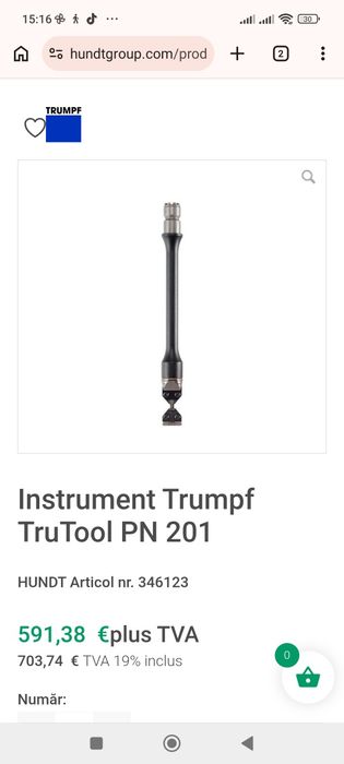 Foarfeca profesionala pentru taiere tablă ondulată Trumpf PN 200-4