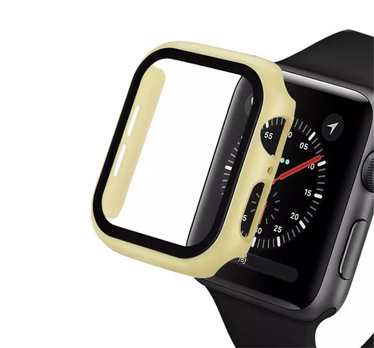 Husa Carcasa Safe Case Bumper Geam Plexiglass Ceas Apple Watch
