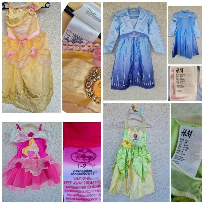 Рокли на Дисни принцеси с размери 104-140 размер