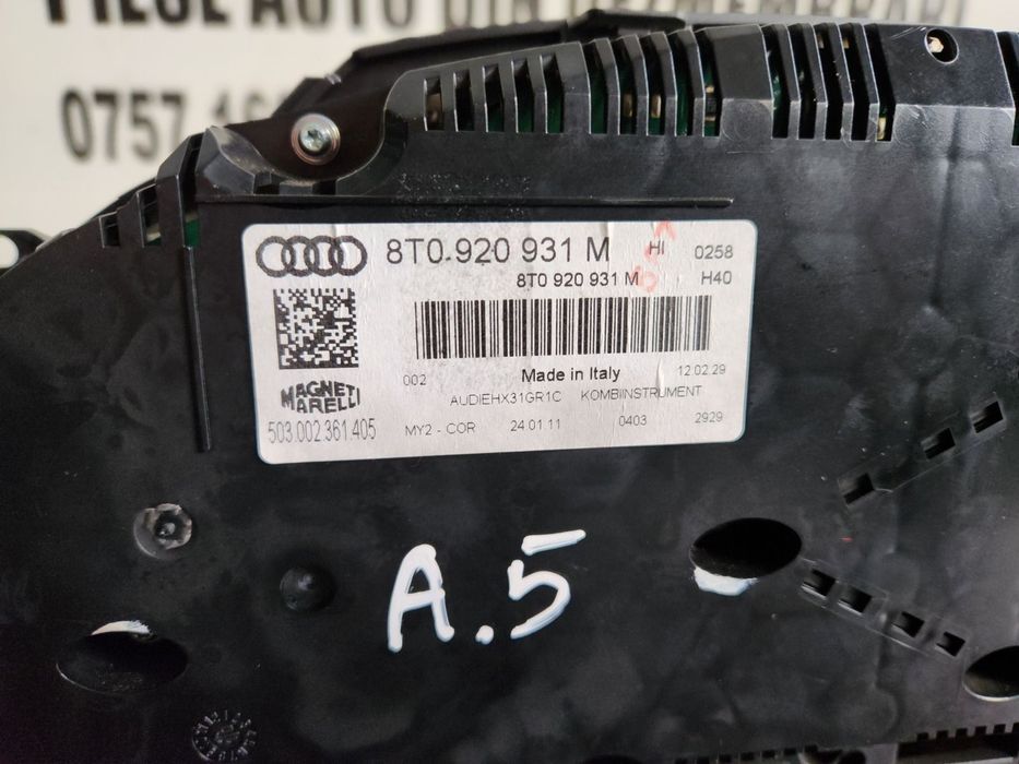 Ceasuri Bord Volan Stanga Audi A4 B8 A5 8T Cod 8T0920931M Cutie Automata Dezmembrez Audi A5 8T 2.7 Tdi Euro 5 Motor CGKA Cutie Automata MMW Bixenon Vo
