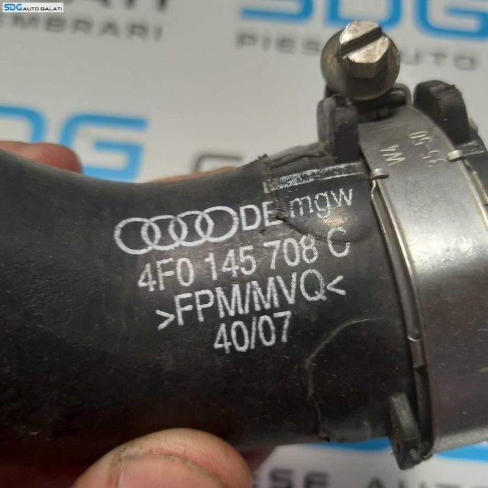 Furtun Conducta Presiune Aer Radiator Intercooler Audi A6 C6 2.7 TDI BPP BSG 2005 - 2011 Cod 4F0145708C [2132]